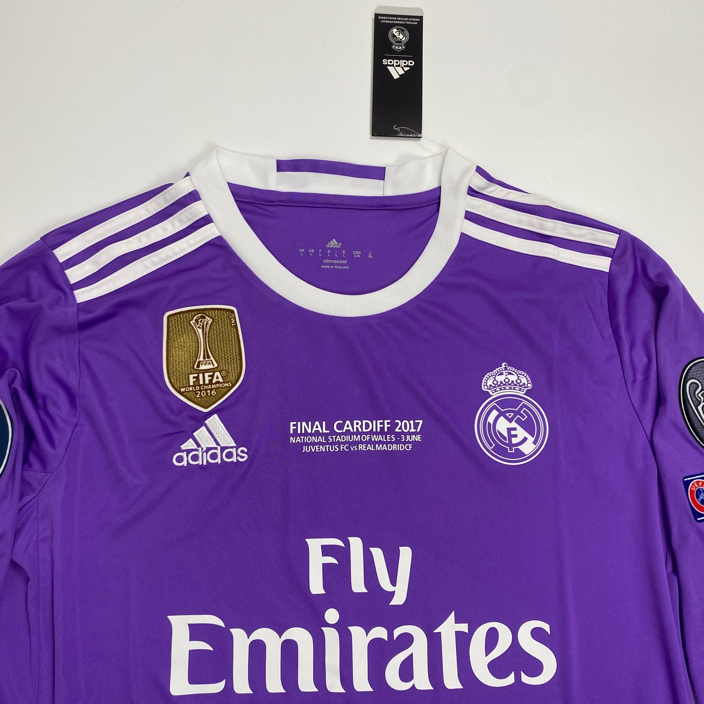 Original Real Madrid 2016/17 Away Long Sleeve Jersey – Cristiano Ronaldo #7, Double Title Season