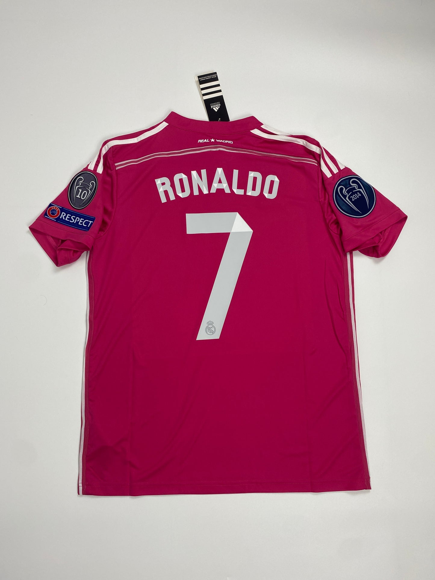 Authentic Real Madrid 2014/15 Away Pink Jersey – Cristiano Ronaldo #7