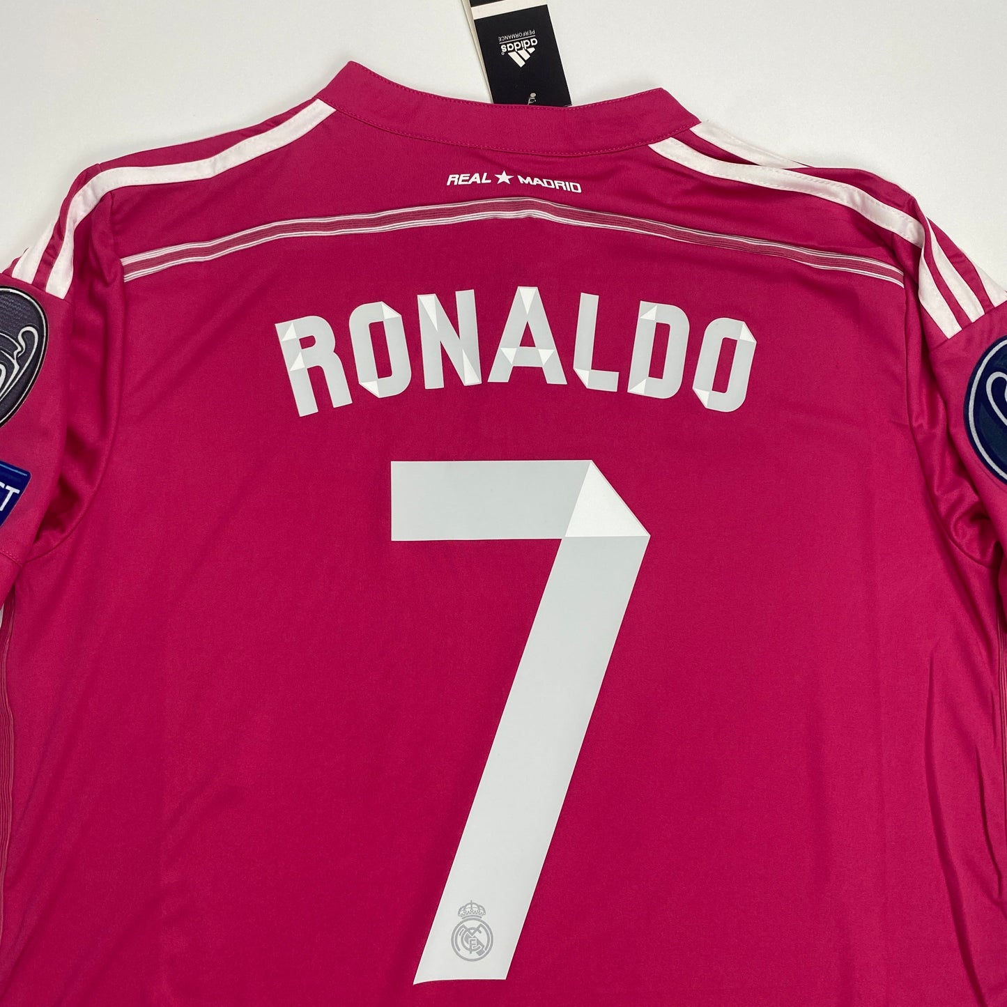 Authentic Real Madrid 2014/15 Away Pink Jersey – Cristiano Ronaldo #7