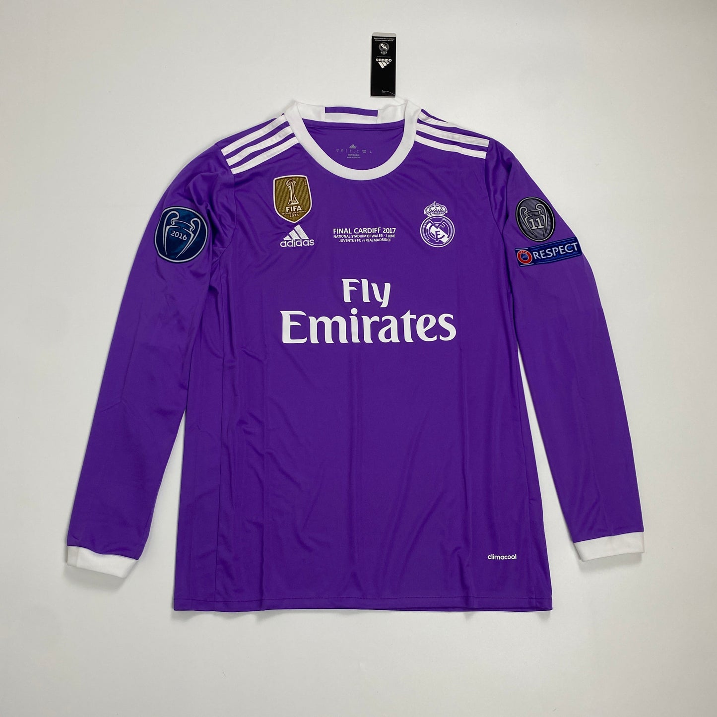 Original Real Madrid 2016/17 Away Long Sleeve Jersey – Cristiano Ronaldo #7, Double Title Season