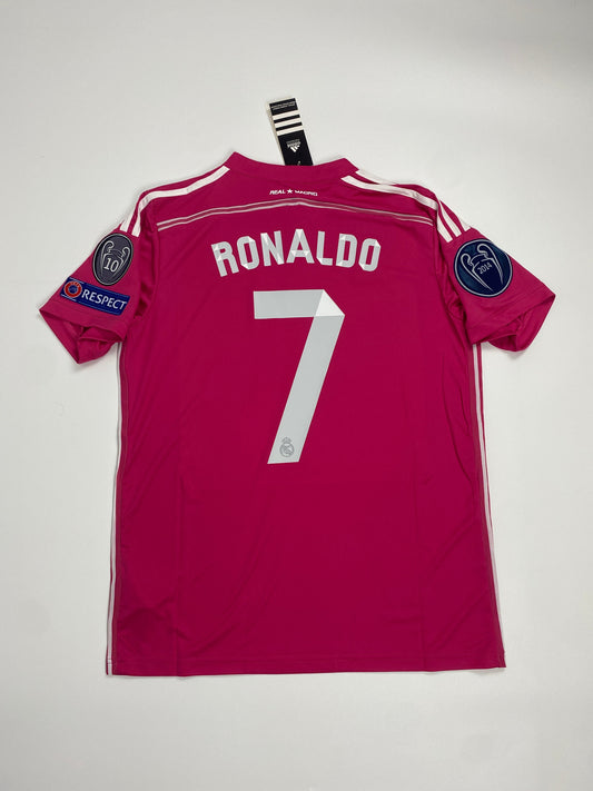 Authentic Real Madrid 2014/15 Away Pink Jersey – Cristiano Ronaldo #7