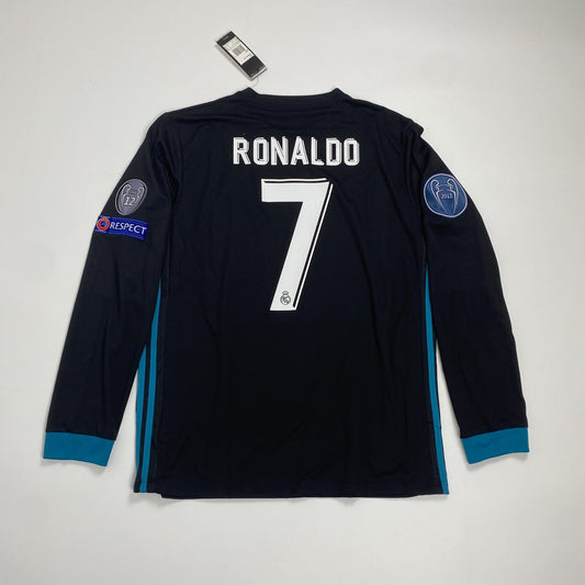 Authentic Real Madrid 2017/18 Away Long Sleeve Jersey – Cristiano Ronaldo #7
