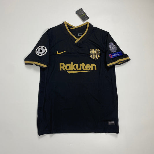 Original FC Barcelona 2020/21 Away Jersey – Lionel Messi #10 (Black & Gold UCL Edition)